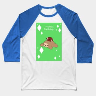 "Happy Birthday" Football Sloth Baseball T-Shirt